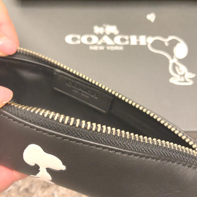 【レア】【正規品】新品未使用 コーチCOACH スヌーピー　コラボ　ペンケース黒