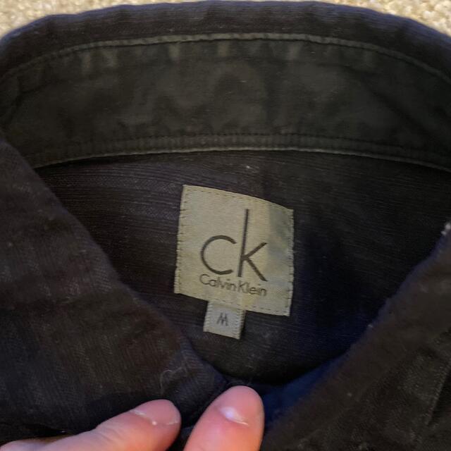 Calvin Klein(カルバンクライン)のCalvin Klein カルバンクライン　シャツ　アウター　黒　紺 メンズのトップス(シャツ)の商品写真