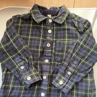 ムジルシリョウヒン(MUJI (無印良品))の子供服　チェック柄　シャツ　無印良品(Tシャツ/カットソー)