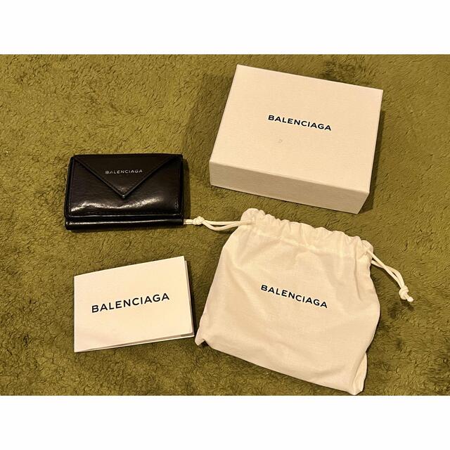 Balenciaga(バレンシアガ)の値下　バレンシアガ 三つ折り 財布 ウォレット Letter レター　ブラック レディースのファッション小物(財布)の商品写真