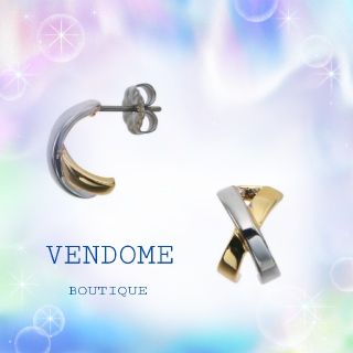 ヴァンドームアオヤマ(Vendome Aoyama)のヴァンドーム ブティック ツートンカラーメタル クロス ピアス(ピアス)