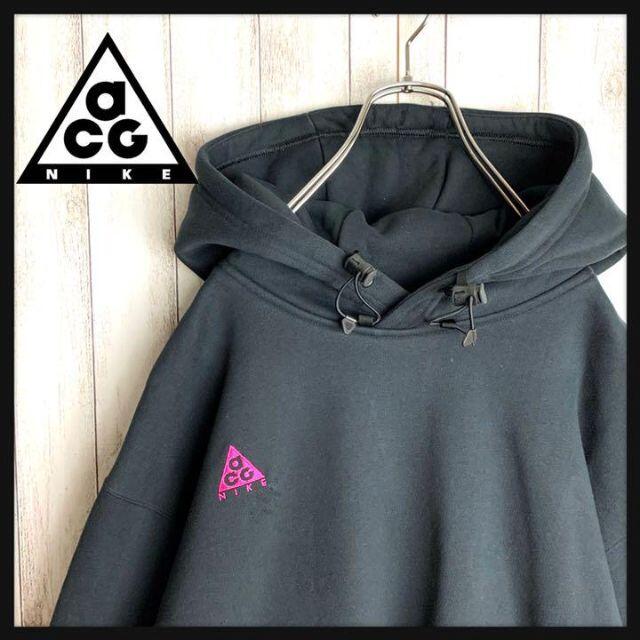 超レア】ナイキ NIKE⭐️ACG刺繍ロゴ パーカー 裏起毛 肉厚 タグ付-