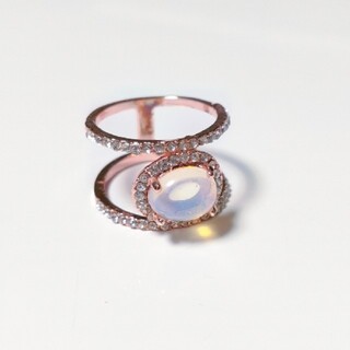 指輪 キラキラ 内径1.9cm ピンクゴールド色(リング(指輪))