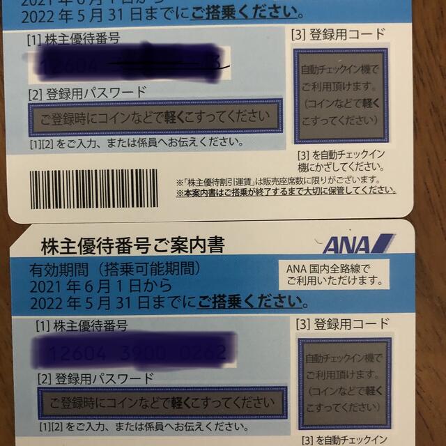 ANA(全日本空輸)(エーエヌエー(ゼンニッポンクウユ))のANA株主優待券 チケットの優待券/割引券(その他)の商品写真