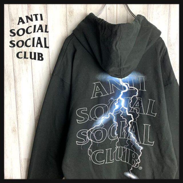 【希少デザイン】ASSC☆人気バッグプリント パーカー 裏起毛 サンダー 人気L