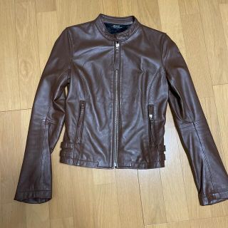 マウジー(moussy)のmoussy ラムレザーシングルライダース　美品(ライダースジャケット)