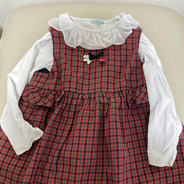 familiar(ファミリア)のfamiliar ワンピース　80 キッズ/ベビー/マタニティのキッズ服女の子用(90cm~)(ワンピース)の商品写真