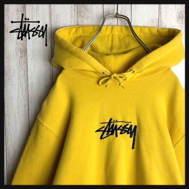 STUSSY - 【希少カラー】ステューシー☆センター刺繍 肉厚パーカー 入手困難 即完売 大人気の通販 by 古着屋chay's shop