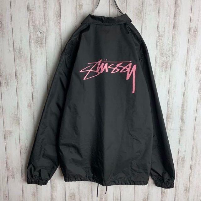 stussy ステューシー ナイロンジャケット 刺繍ロゴ ワンポイント チェック