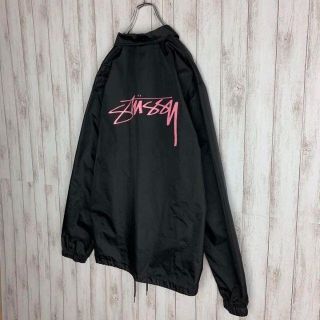 未使用品☆stussy ステューシー コーチジャケット タペストリー柄 刺繍ロゴ