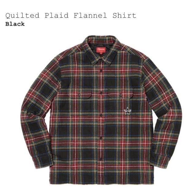 Black XL 21AW Supreme Quilted Plaid Flan