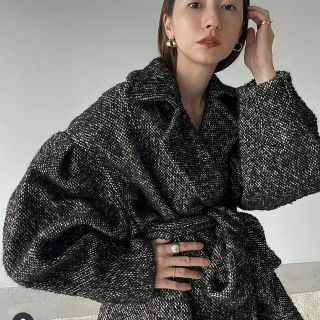 ステュディオス(STUDIOUS)の新品タグ付CLANE MIX LOOP TWEED BOX COAT ブラックS(その他)