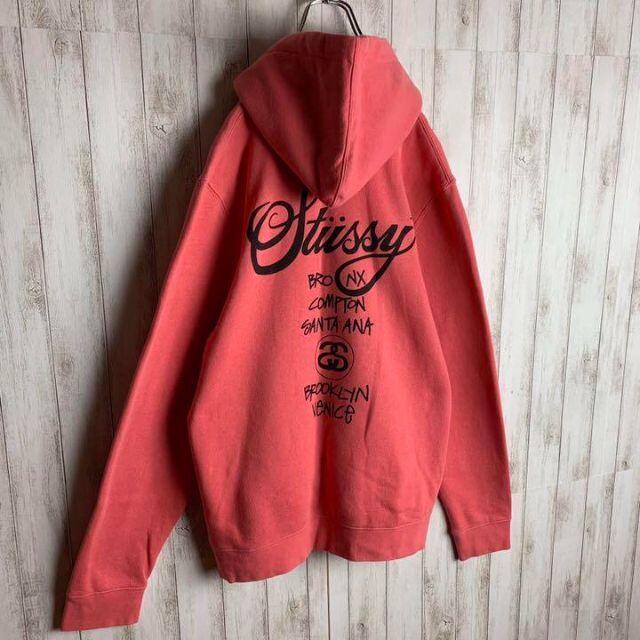 STUSSY - 【希少カラー】ステューシー☆人気バックプリント パーカー