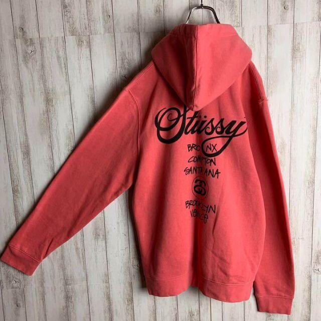 STUSSY - 【希少カラー】ステューシー☆人気バックプリント パーカー