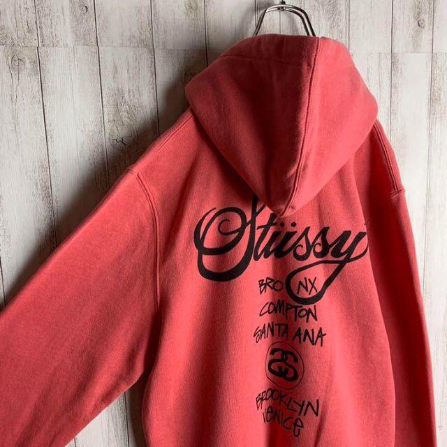 STUSSY - 【希少カラー】ステューシー☆人気バックプリント パーカー