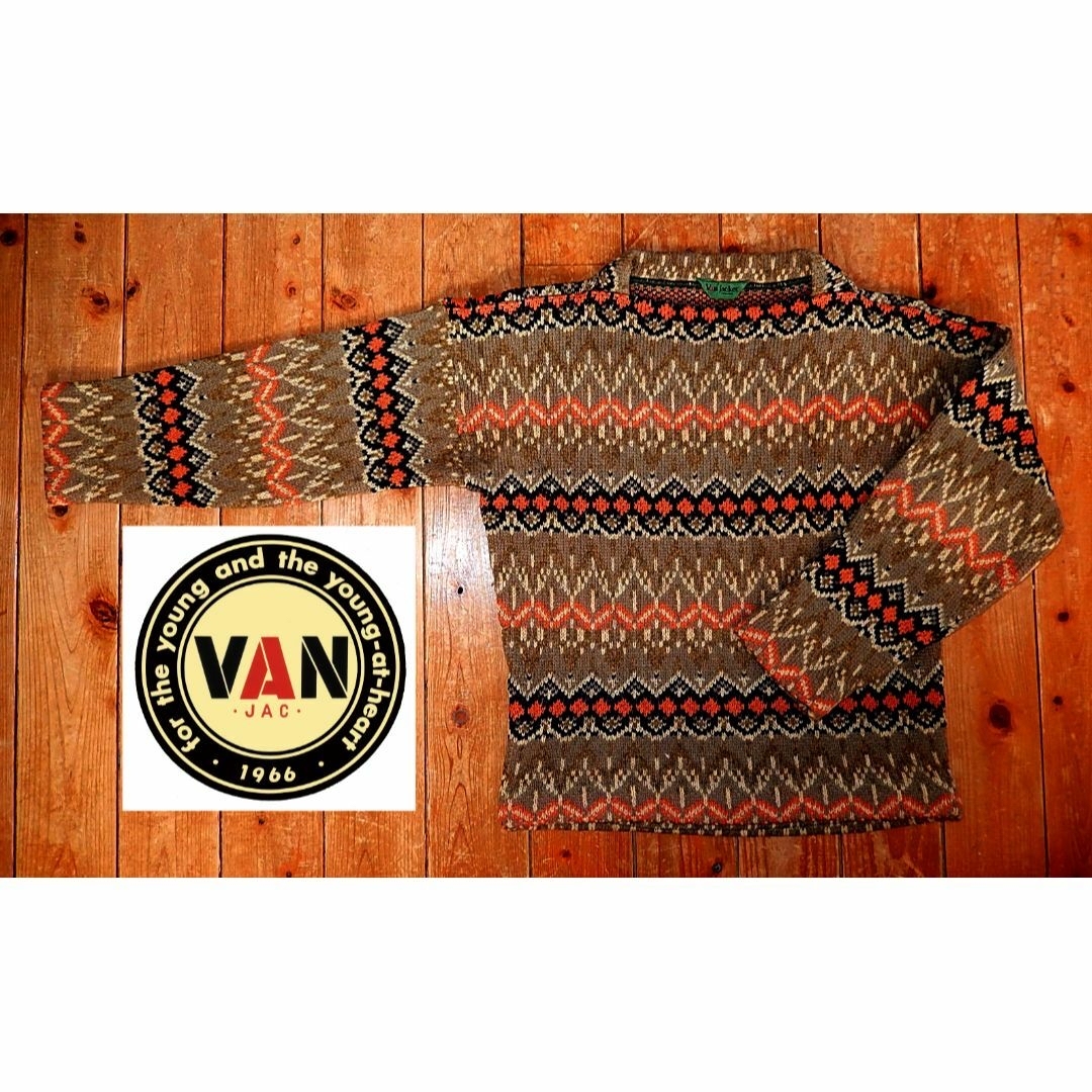VAN Jacket - 1960 Vintage VAN JACKET Jacquard Sweaterの通販 VAN Jacket - 1960 Vintage VAN JACKET Jacquard Sweaterの通販