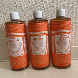 ドクターブロナー(Dr.Bronner)のマジックソープ ティートゥリー 739ml 3本(ボディソープ/石鹸)