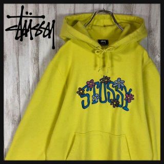 ステューシー(STUSSY)の【即完売品】STUSSY 超希少カラー 花柄 刺繍ロゴ 入手困難 パーカー 希少(パーカー)