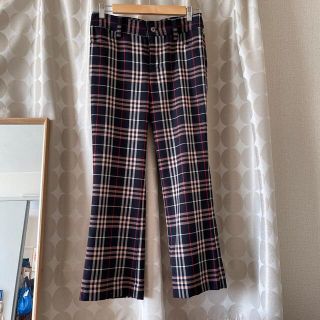 バーバリーブルーレーベル(BURBERRY BLUE LABEL)のﾊﾞｰﾊﾞﾘｰﾌﾞﾙｰﾚｰﾍﾞﾙ ﾁｪｯｸﾊﾟﾝﾂ 38Mｻｲｽﾞ (カジュアルパンツ)