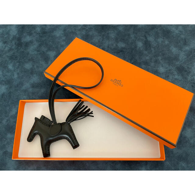 新品未使用】HERMESエルメス ロデオチャームPM黒単色 Z刻印-