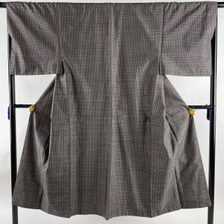 男着物 優品 142cm 67cm 正絹 【中古】(着物)