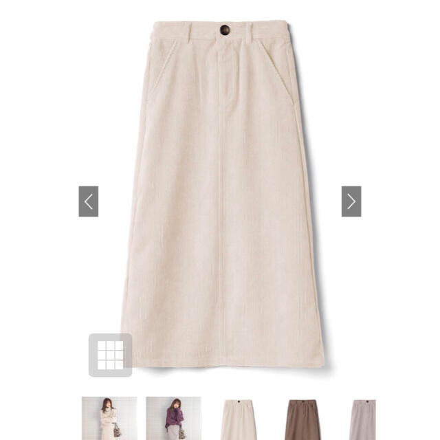 GRL(グレイル)のグレイル コーデュロイスカート アイボリー レディースのスカート(ロングスカート)の商品写真