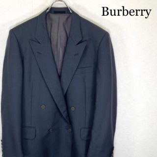 バーバリー(BURBERRY)のD4  90s BURBERRY テーラードジャケット ネイビー(テーラードジャケット)