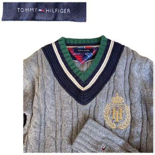 トミーヒルフィガー(TOMMY HILFIGER)のTOMMY HILFIGER ケーブルニット Ｖネック ニット(ニット/セーター)