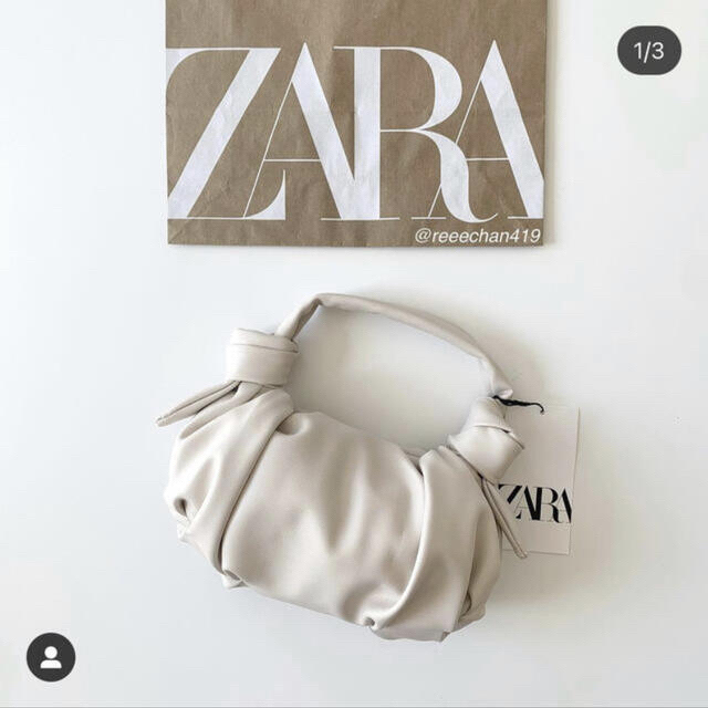 ZARA(ザラ)の【完売/新品】ZARA ノットディテール ミニハンドバッグ レディースのバッグ(ショルダーバッグ)の商品写真