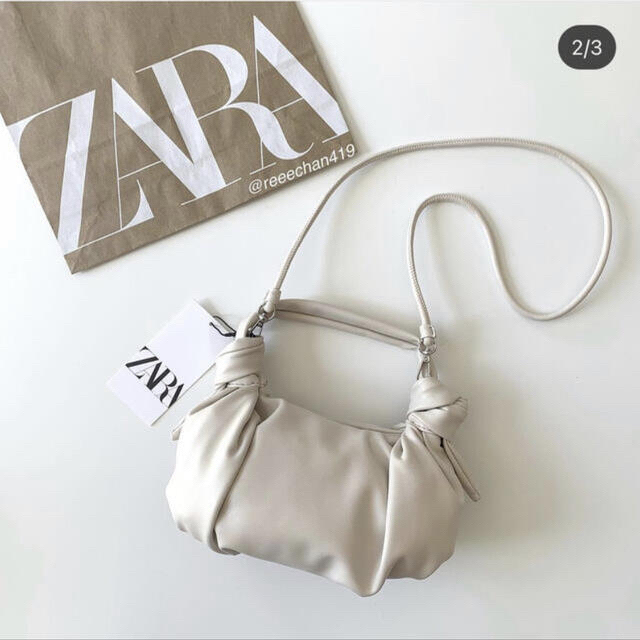 ZARA(ザラ)の【完売/新品】ZARA ノットディテール ミニハンドバッグ レディースのバッグ(ショルダーバッグ)の商品写真