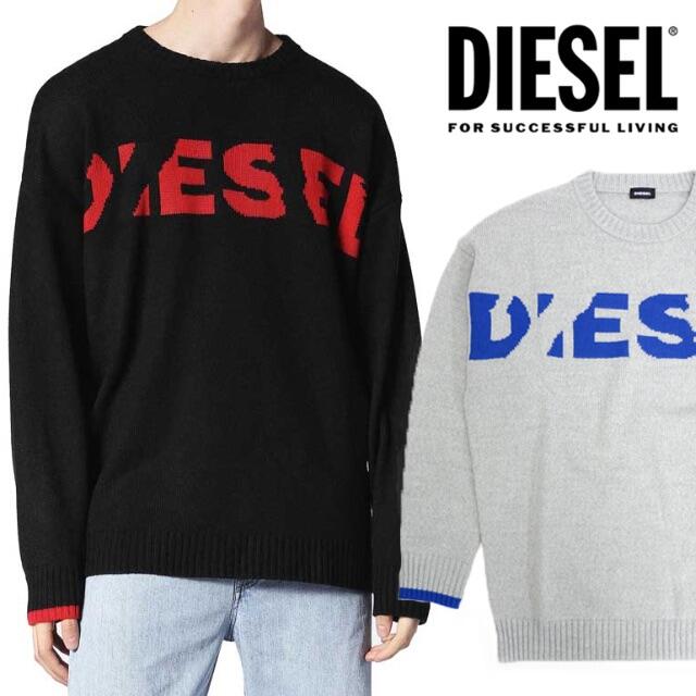 DIESEL ニット　K-LOGOXNEW KNIT セーター ブラック XLトップス