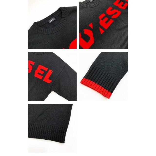 DIESEL(ディーゼル)のDIESEL ニット　K-LOGOXNEW KNIT セーター ブラック XXL メンズのトップス(ニット/セーター)の商品写真