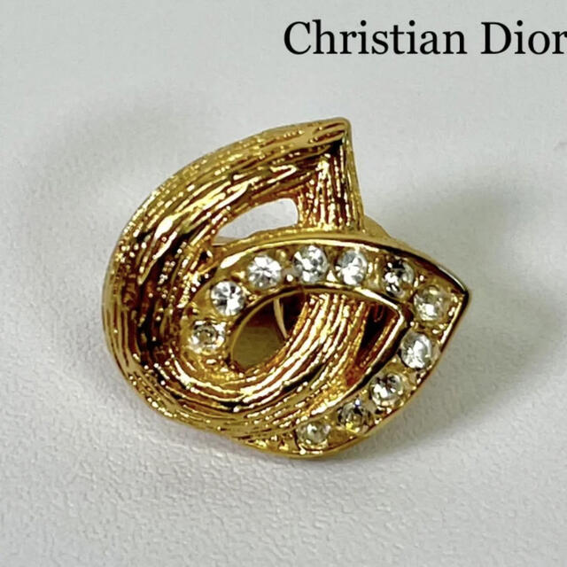 Christian Dior イアリング　ゴールド　クリスタル