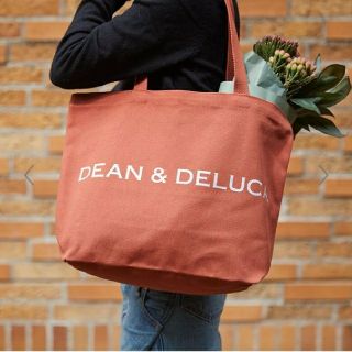 ディーンアンドデルーカ(DEAN & DELUCA)のDEAN&DELUCA　チャリティートート　L　テラコッタオレンジ(トートバッグ)