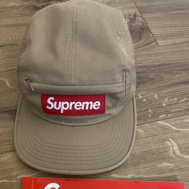 Supreme Camp Cap ベージュ　ボックスロゴ