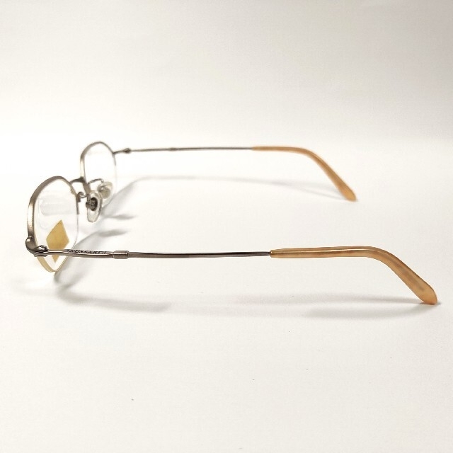 Trussardi(トラサルディ)のTRUSSARDI シルバー ハーフリム メガネフレーム 日本製 04 レディースのファッション小物(サングラス/メガネ)の商品写真
