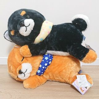 新品♪非売品♪豆しば三兄弟★うたたね BIG ぬいぐるみ セット(ぬいぐるみ)