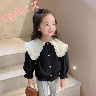 新品　お出かけシャツ　襟　シャツ　丸襟シャツ　女の子　キッズ(ブラウス)