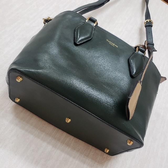 TOPKAPI(トプカピ)のトプカピVACCHETTA　レザーバック　モスグリーン  3way　美品　 レディースのバッグ(ショルダーバッグ)の商品写真