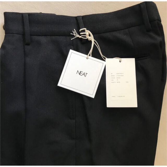 1LDK SELECT(ワンエルディーケーセレクト)のNEATのwool gabardine standard黒44auralee メンズのパンツ(スラックス)の商品写真