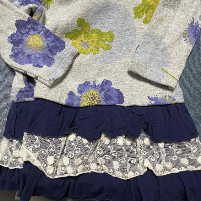 hakka baby(ハッカベビー)のハッカベイビーワンピース90裏起毛 キッズ/ベビー/マタニティのキッズ服女の子用(90cm~)(ワンピース)の商品写真