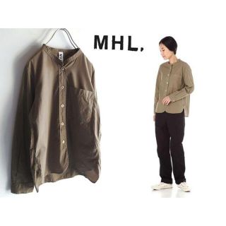 MHL マーガレットハウエル 製品染め 半袖 ワンピース 2 ブラック