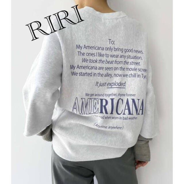 L'Appartement DEUXIEME CLASSE(アパルトモンドゥーズィエムクラス)の【Americana/アメリカーナ】Halfsleeve Logo Sweat レディースのトップス(カットソー(長袖/七分))の商品写真