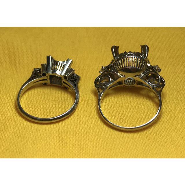 わたあめ様専用 ダイヤ付 プラチナリング枠 2点合計 約8,48g!! レディースのアクセサリー(リング(指輪))の商品写真