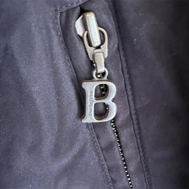 BURBERRY(バーバリー)の希少★BURBERRY バーバリーズ Bロゴ刺繍 ジップ モッズダウンコート メンズのジャケット/アウター(モッズコート)の商品写真