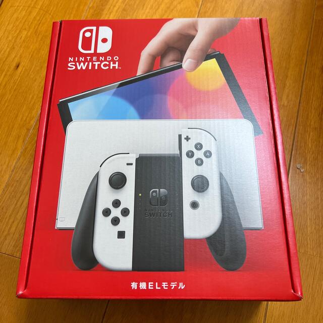 Nintendo Switch(ニンテンドースイッチ)の新品未開封！領収書あり！ニンテンドースイッチ　有機ELモデル　ホワイト エンタメ/ホビーのゲームソフト/ゲーム機本体(携帯用ゲーム機本体)の商品写真