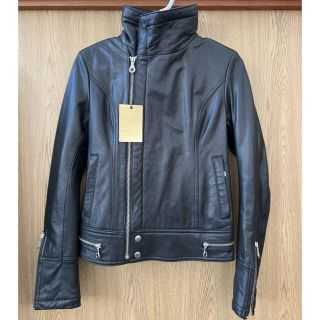 マウジー(moussy)のmoussy ラムレザー　ボア　ジャケット　ライダース　羊革　レザー　コート　(レザージャケット)