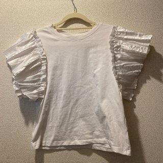 ザラ(ZARA)の【さくら🌸様専用】プリーツ袖　Tシャツ(Tシャツ(半袖/袖なし))