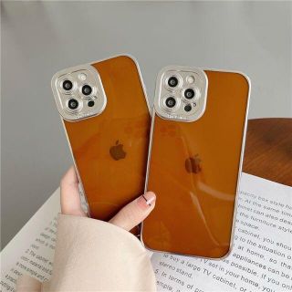 iPhone13 Proケース かわいい 茶色 カメラ全面保護カバー♪(iPhoneケース)