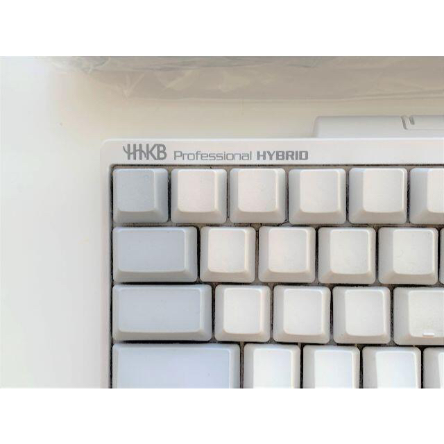 富士通(フジツウ)のPFU HHKB Professional HYBRID 無刻印／白（英語配列） スマホ/家電/カメラのPC/タブレット(PC周辺機器)の商品写真